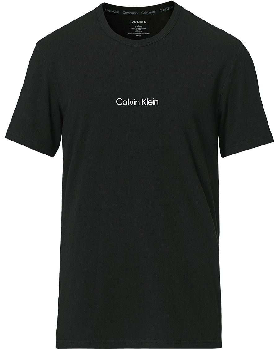 Herren | T-Shirts | Calvin Klein | Center Logo Crew Neck Tee Black