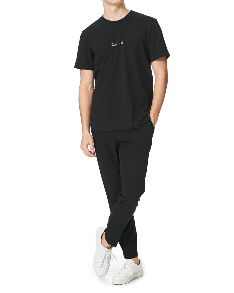 Herren | T-Shirts | Calvin Klein | Center Logo Crew Neck Tee Black