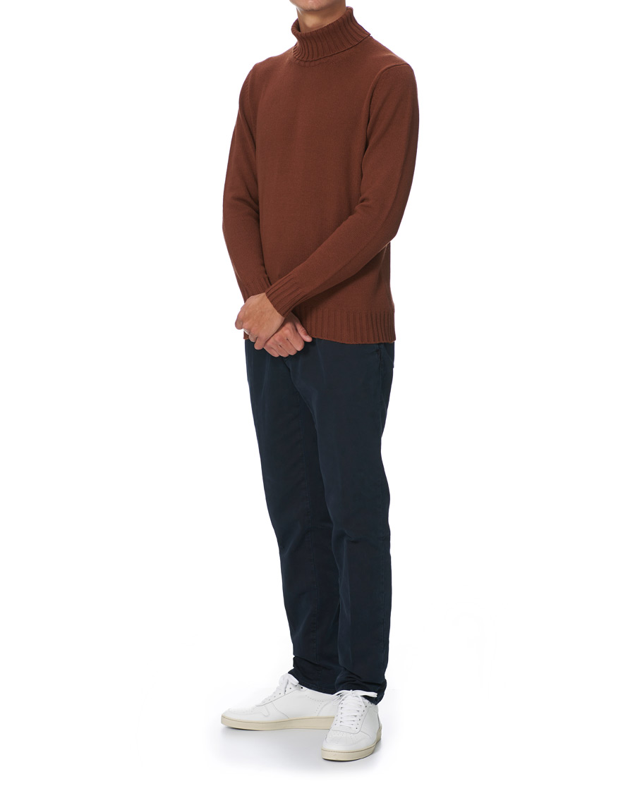 Herren | Pullover | Piacenza Cashmere | Cashmere Crew Neck Sweater Rust