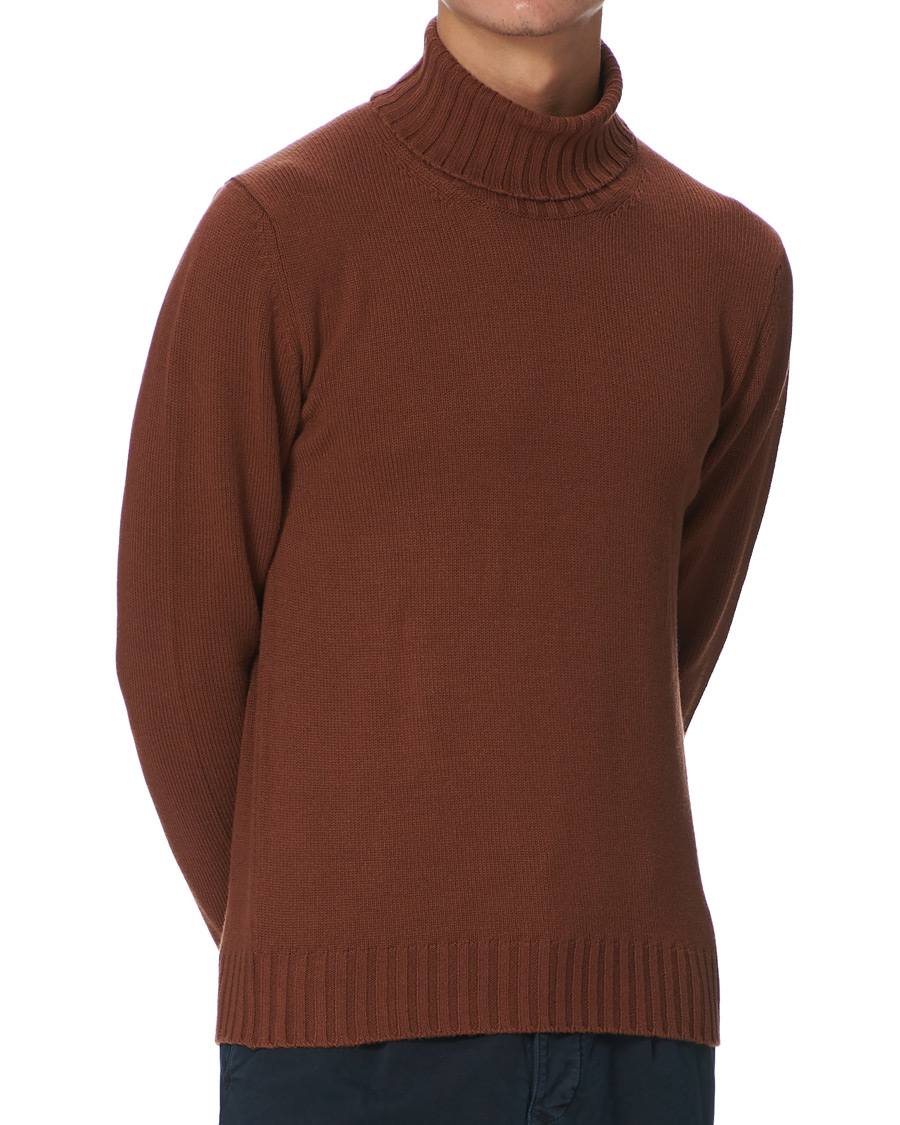 Herren | Pullover | Piacenza Cashmere | Cashmere Crew Neck Sweater Rust