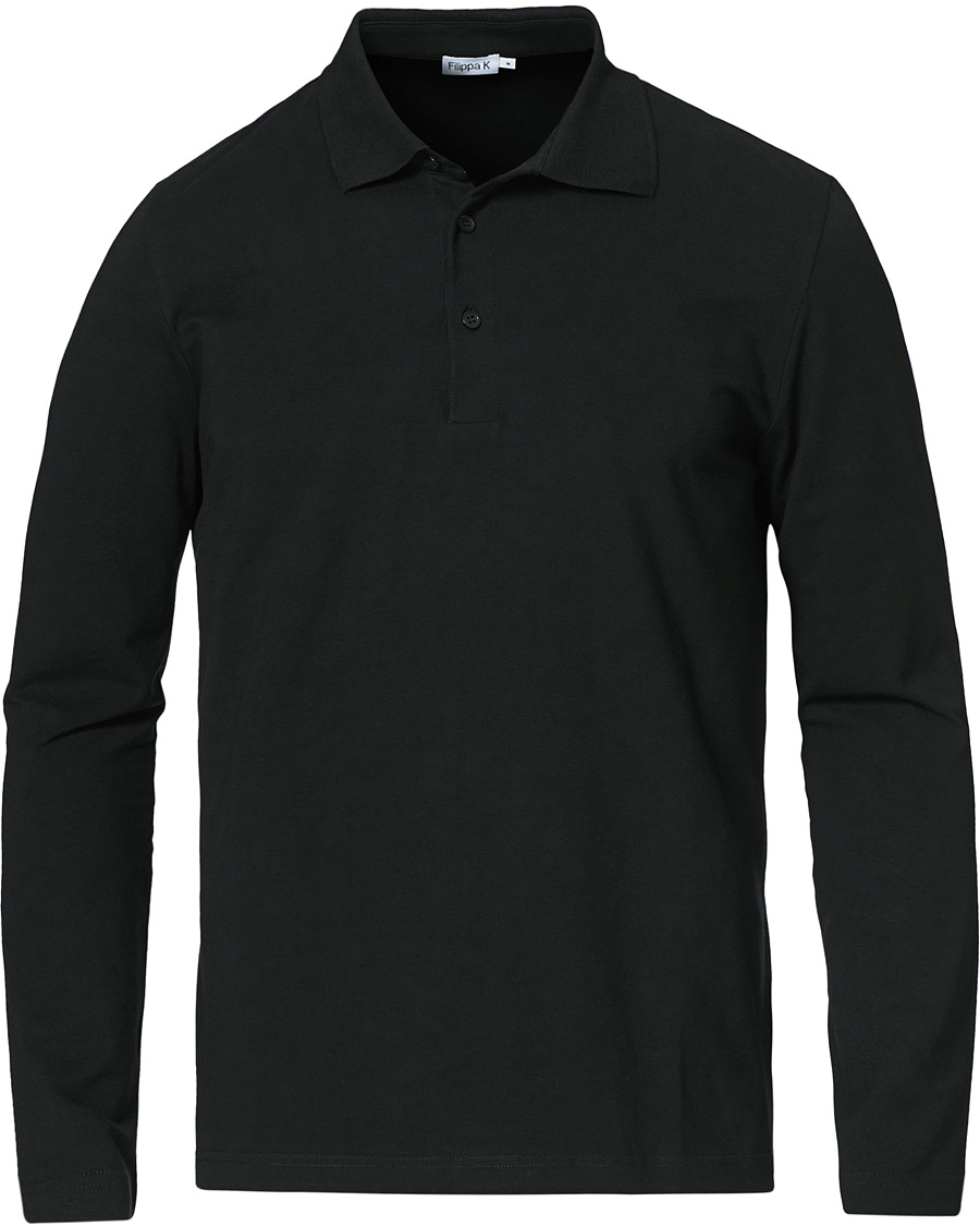 Herren | Pullover | Filippa K | Luke Lycra Poloshirt Black