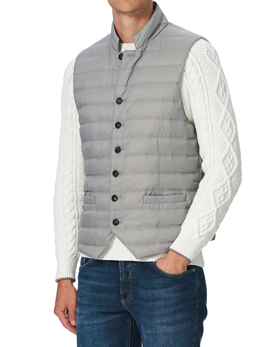Herren | Jacken | Brunello Cucinelli | Nylon Lightweight Down Gilet Light Grey