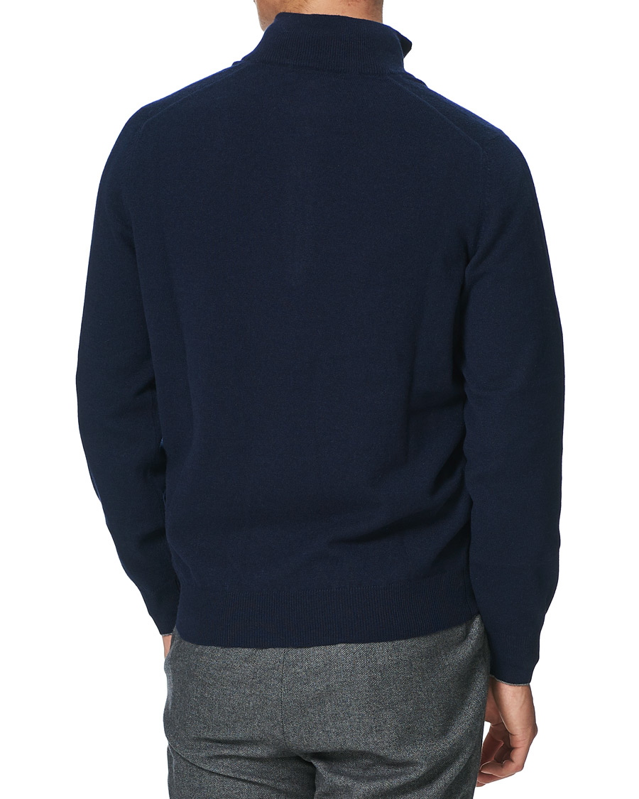 Herren | Pullover | Brunello Cucinelli | 2 Ply Cashmere Half Zip Navy