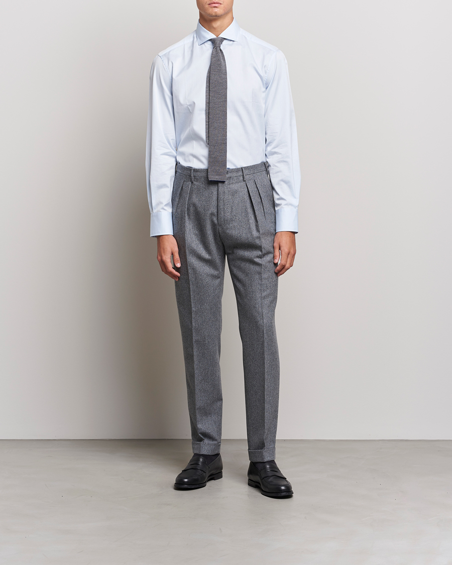 Herren | Hemden | Brunello Cucinelli | Slim Fit Poplin Shirt Light Blue