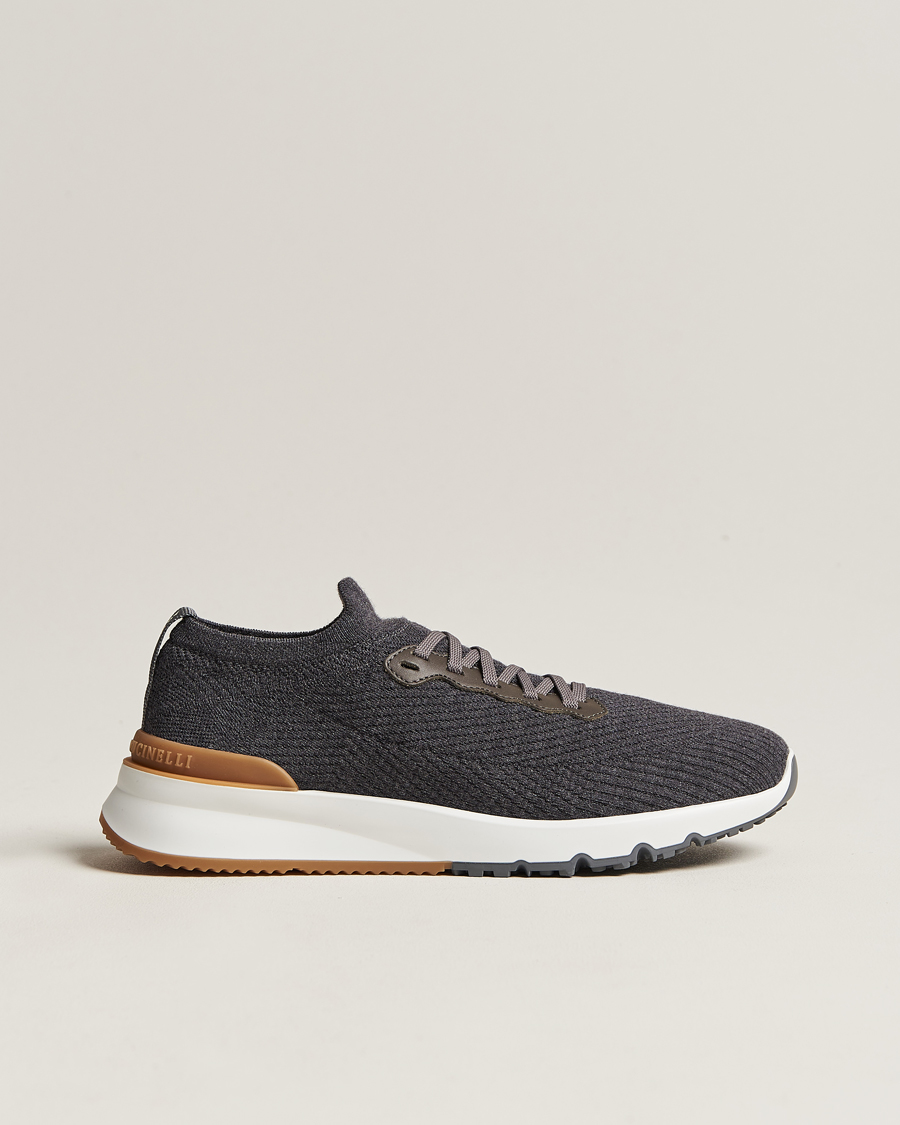 Herren | Brunello Cucinelli Flannel Running Sneakers Dark Grey | Brunello Cucinelli | Flannel Running Sneakers Dark Grey