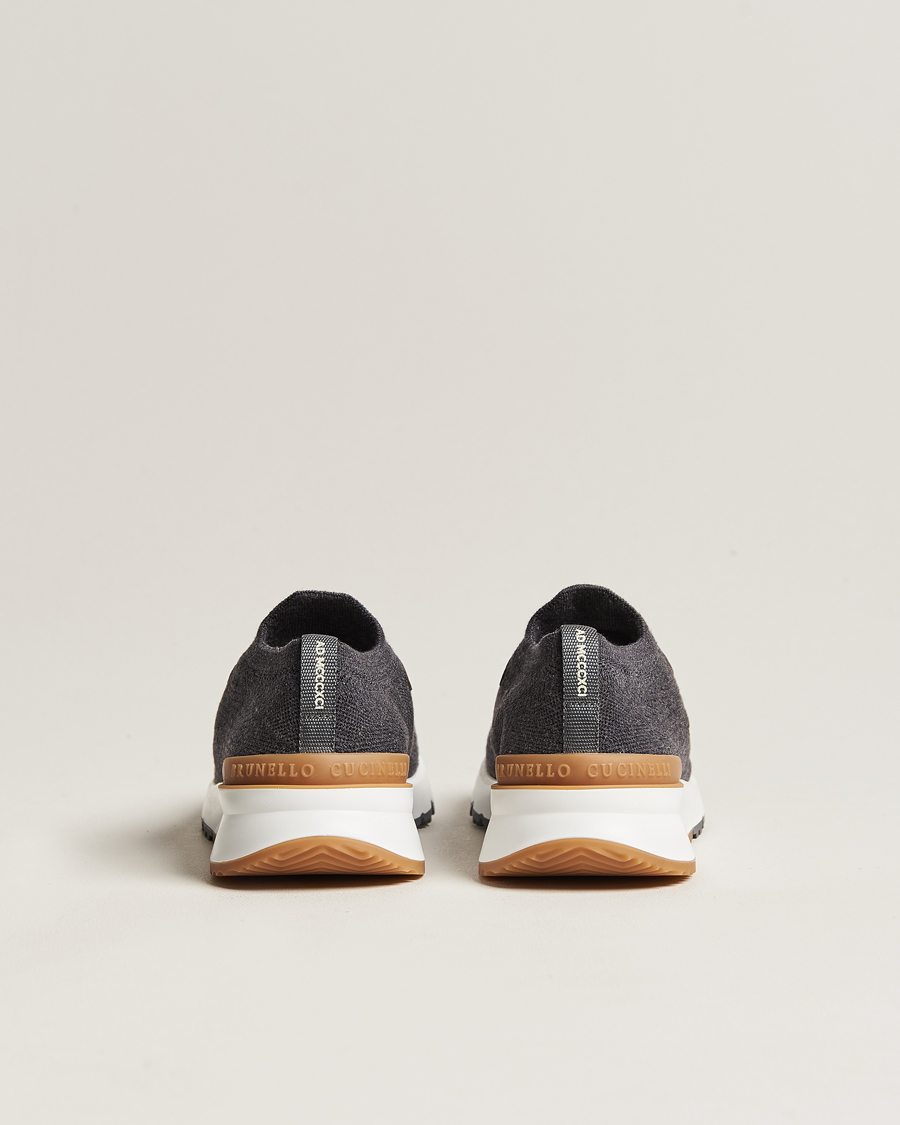 Herren | Brunello Cucinelli Flannel Running Sneakers Dark Grey | Brunello Cucinelli | Flannel Running Sneakers Dark Grey