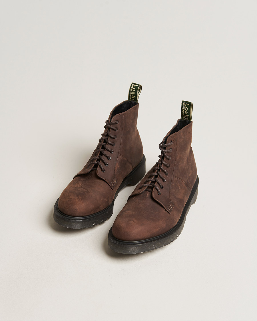 Herren | Wildlederschuhe | Loake Shoemakers | Niro Heat Sealed Laced Boot Brown Nubuck