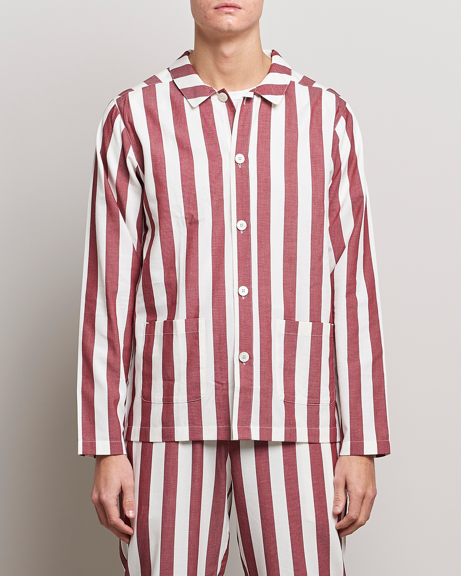 Herren | Schlafanzüge & Bademäntel | Nufferton | Uno Striped Pyjama Set Red/White