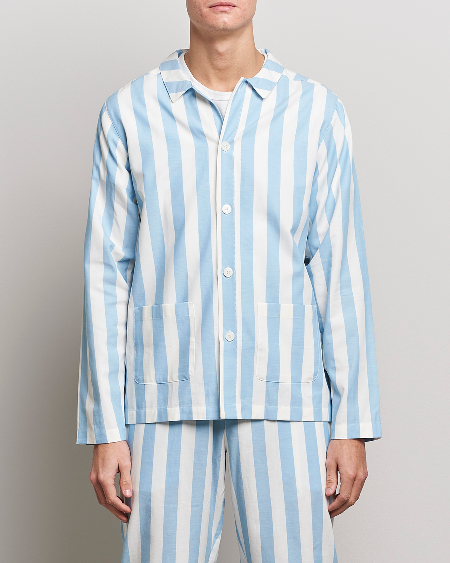 Herren | Pyjamas | Nufferton | Uno Striped Pyjama Set Blue/White