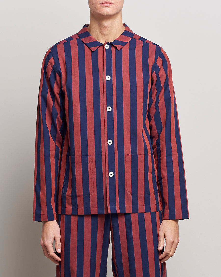 Herren | Schlafanzüge & Bademäntel | Nufferton | Uno Striped Pyjama Set Blue/Red