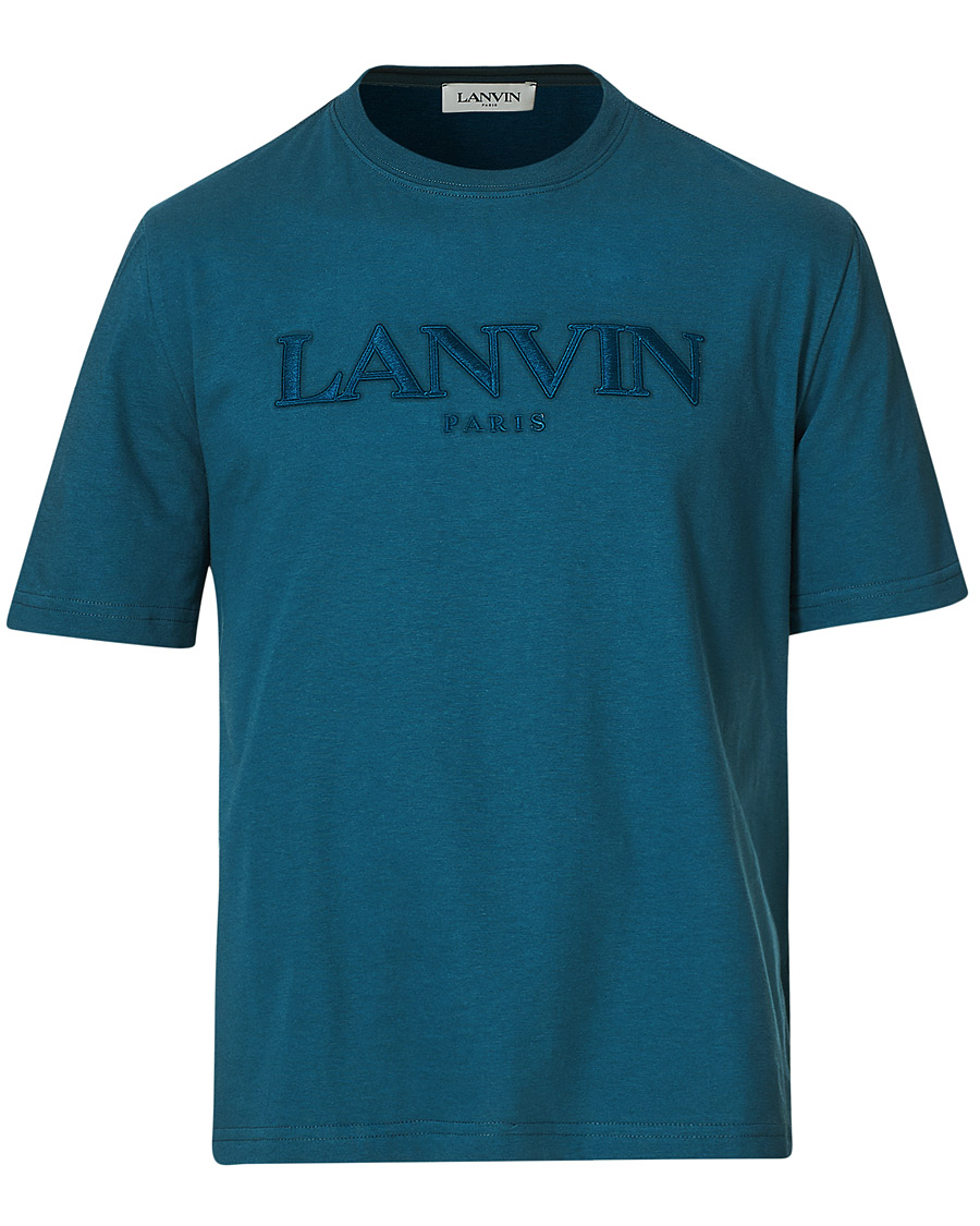 Herren | T-Shirts | Lanvin | Embroidered Logo Short Sleeve T-Shirt Slate