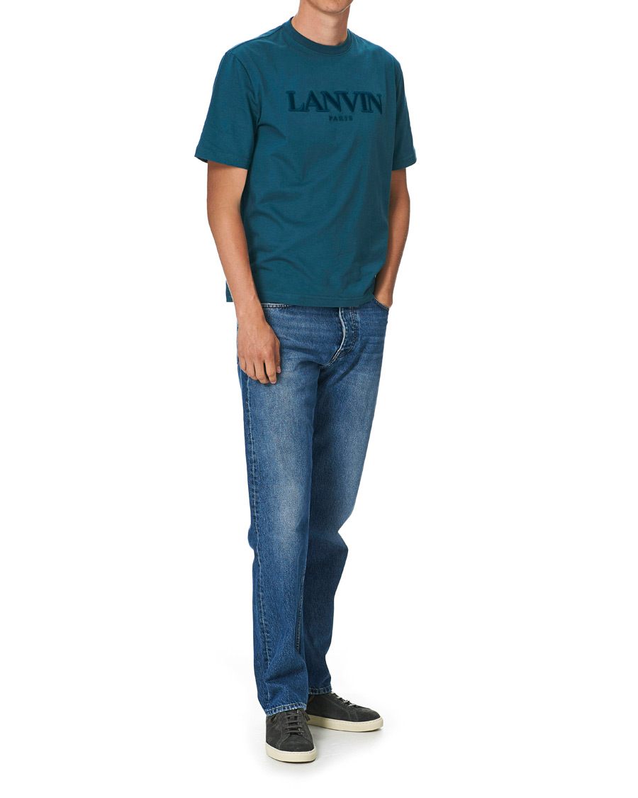 Herren | T-Shirts | Lanvin | Embroidered Logo Short Sleeve T-Shirt Slate