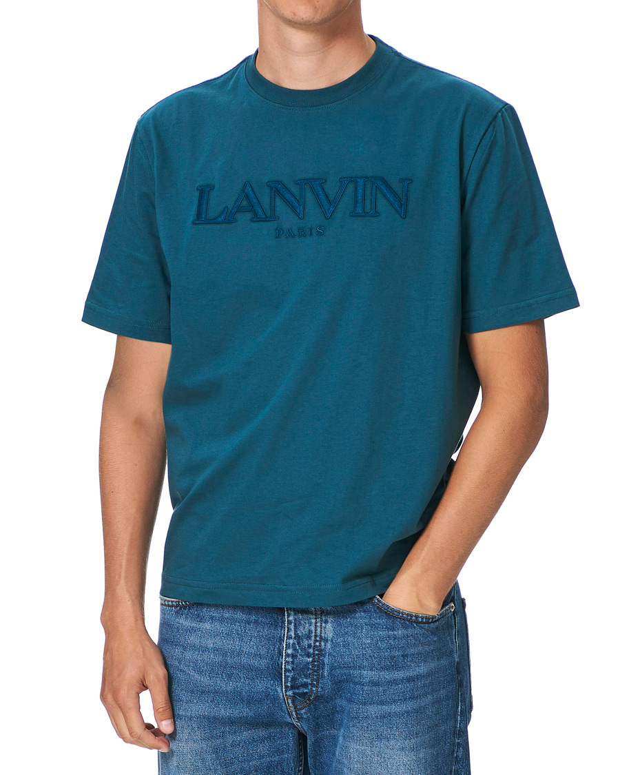 Herren | T-Shirts | Lanvin | Embroidered Logo Short Sleeve T-Shirt Slate