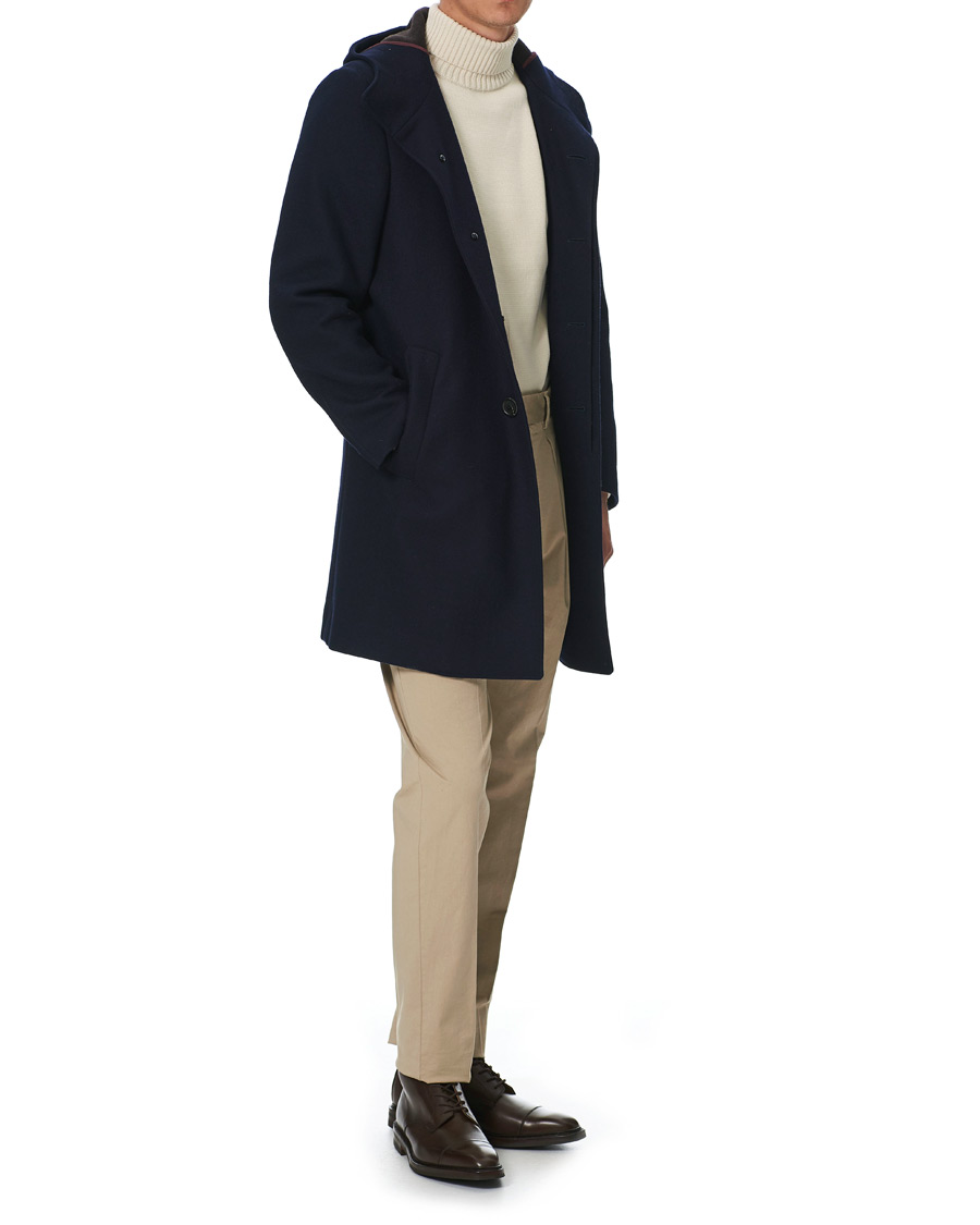 Herren | Jacken | Canali | Soft Wool Duffelcoat Navy