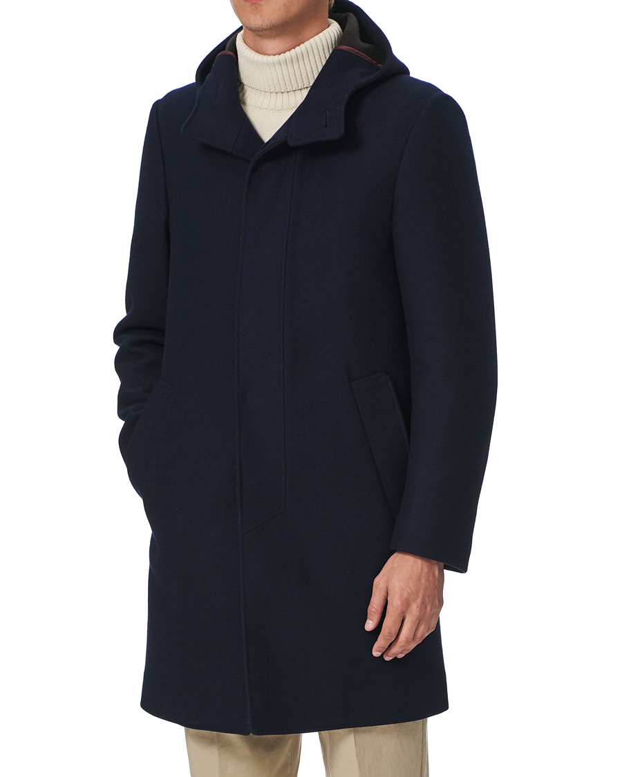 Herren | Jacken | Canali | Soft Wool Duffelcoat Navy