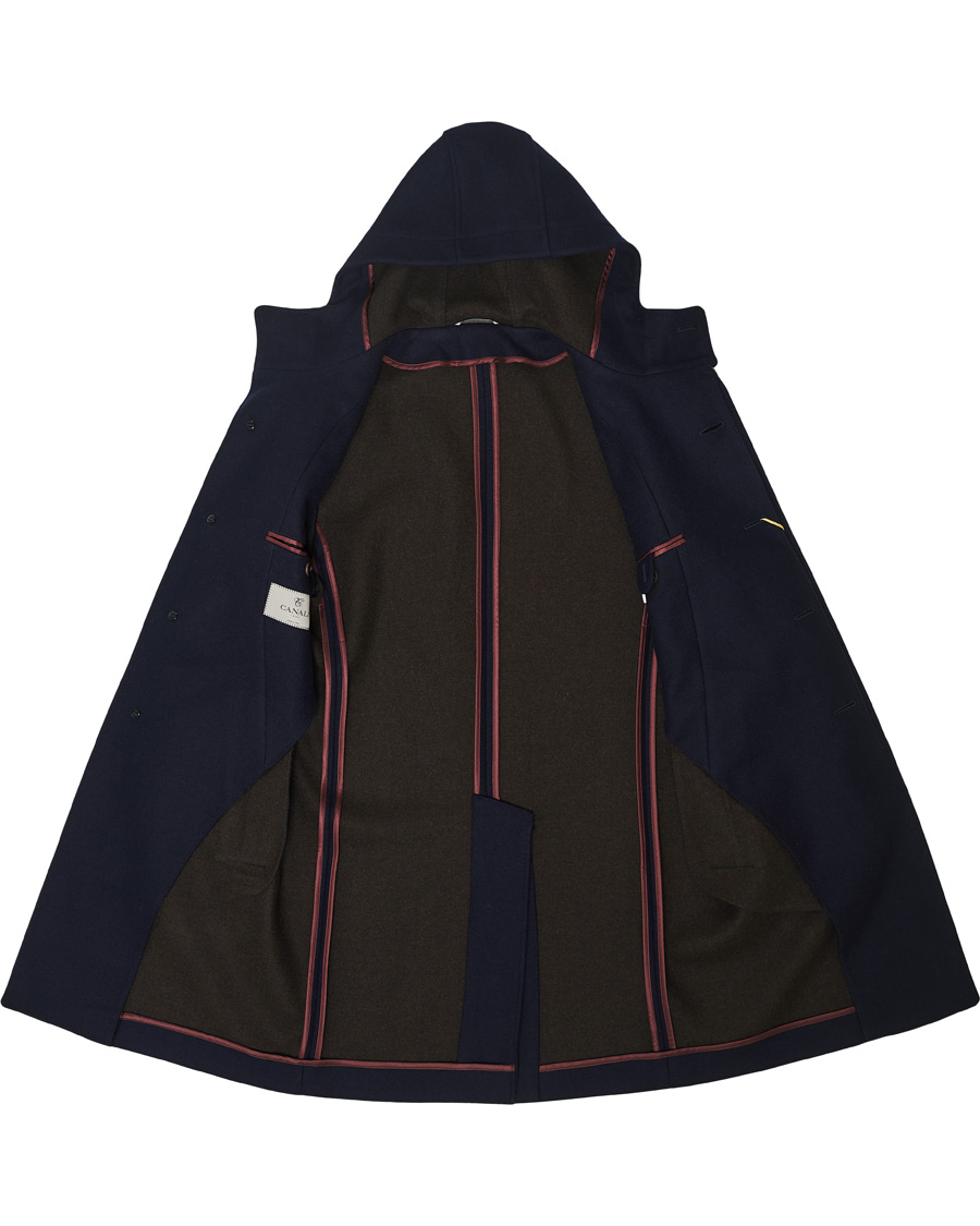 Herren | Jacken | Canali | Soft Wool Duffelcoat Navy