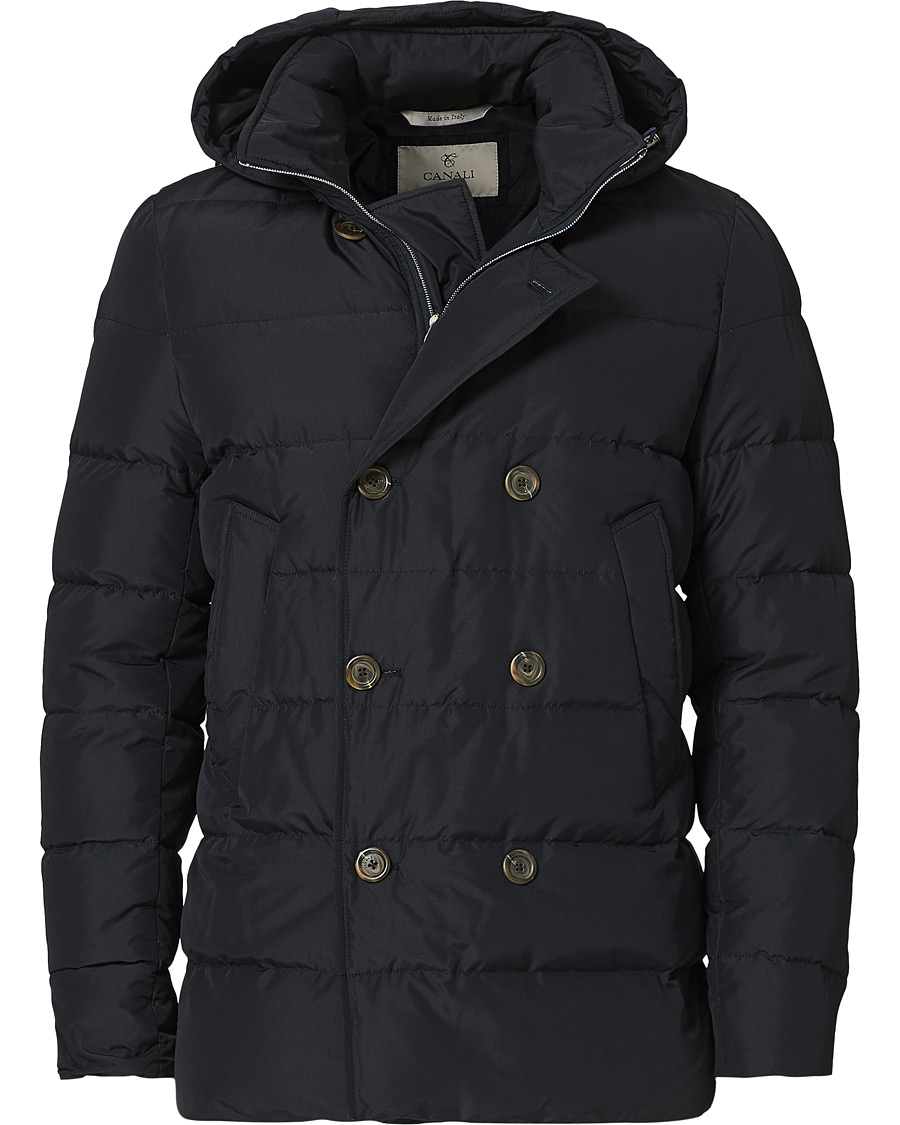Herren | Jacken | Canali | Double Breasted Down Jacket Navy