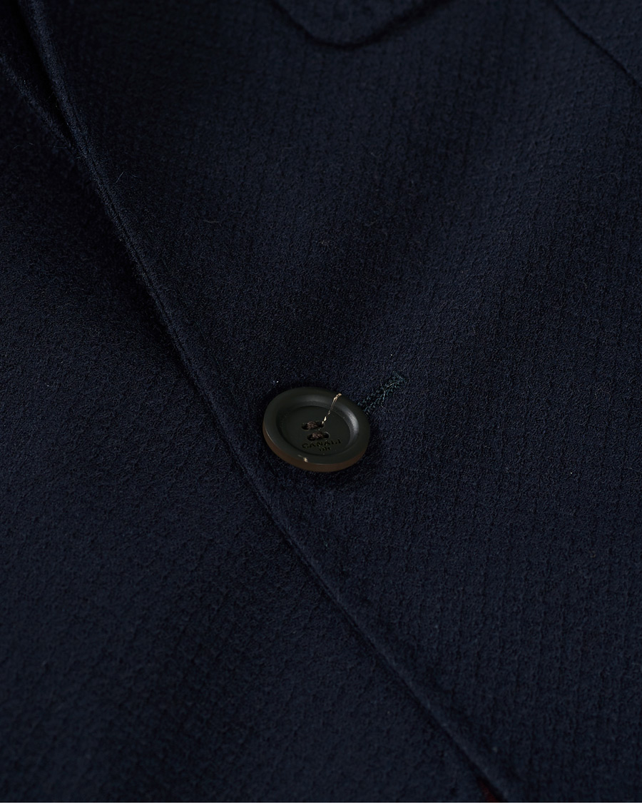 Herren | Sakkos | Canali | Structured Wool Jersey Blazer Navy