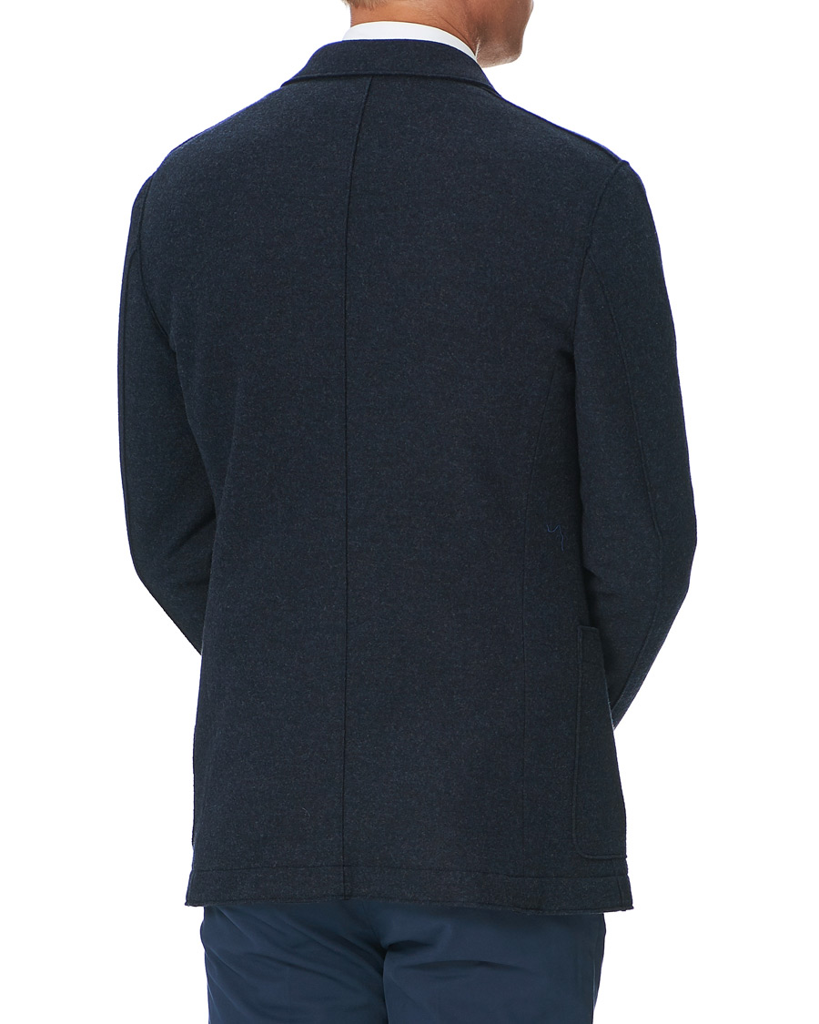 Herren | Sakkos | Canali | Soft Wool Jersey Jacket Navy Melange