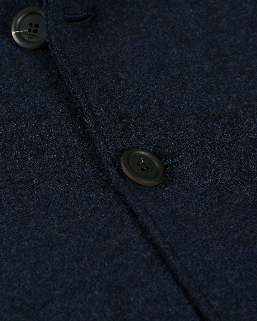 Herren | Sakkos | Canali | Soft Wool Jersey Jacket Navy Melange