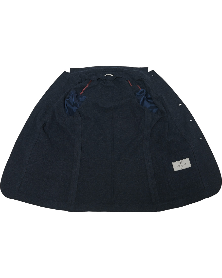 Herren | Sakkos | Canali | Soft Wool Jersey Jacket Navy Melange
