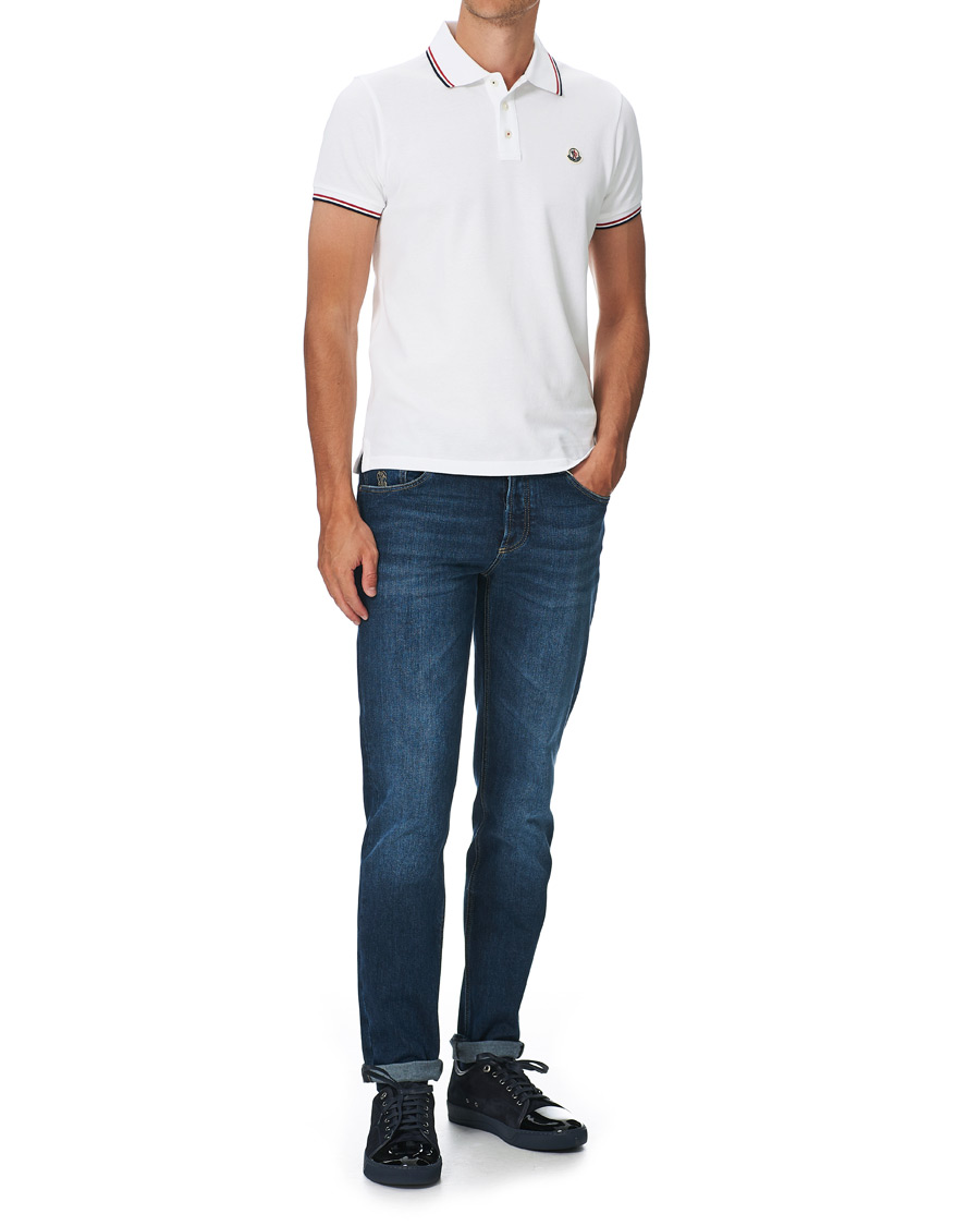 Herren | Poloshirts | Moncler | Logo Tipped Polo White