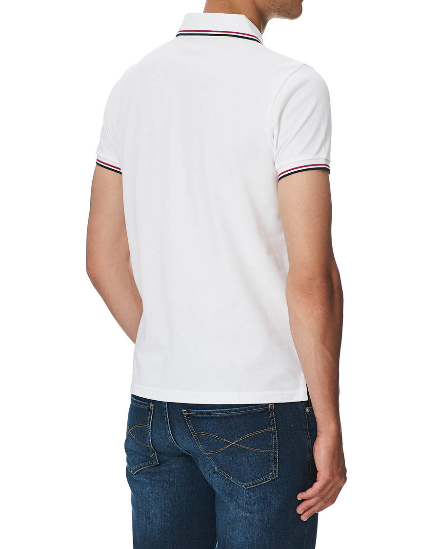 Herren | Poloshirts | Moncler | Logo Tipped Polo White