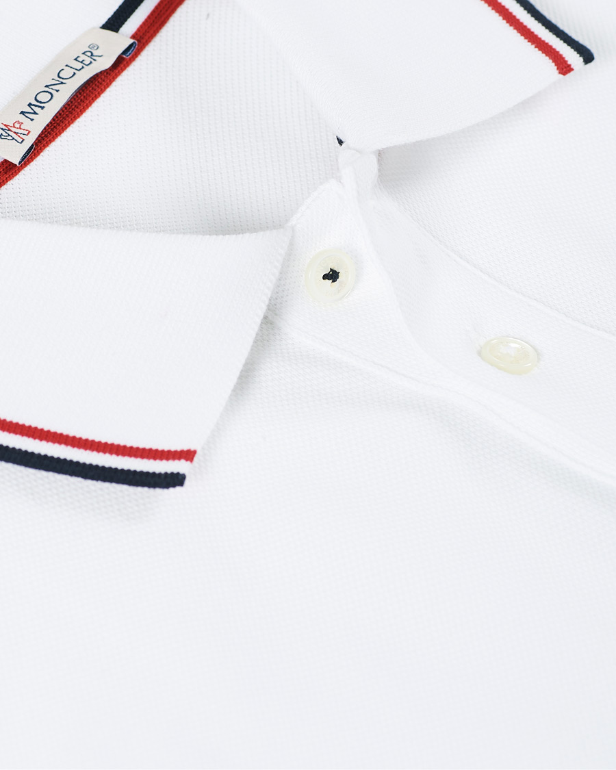 Herren | Poloshirts | Moncler | Logo Tipped Polo White