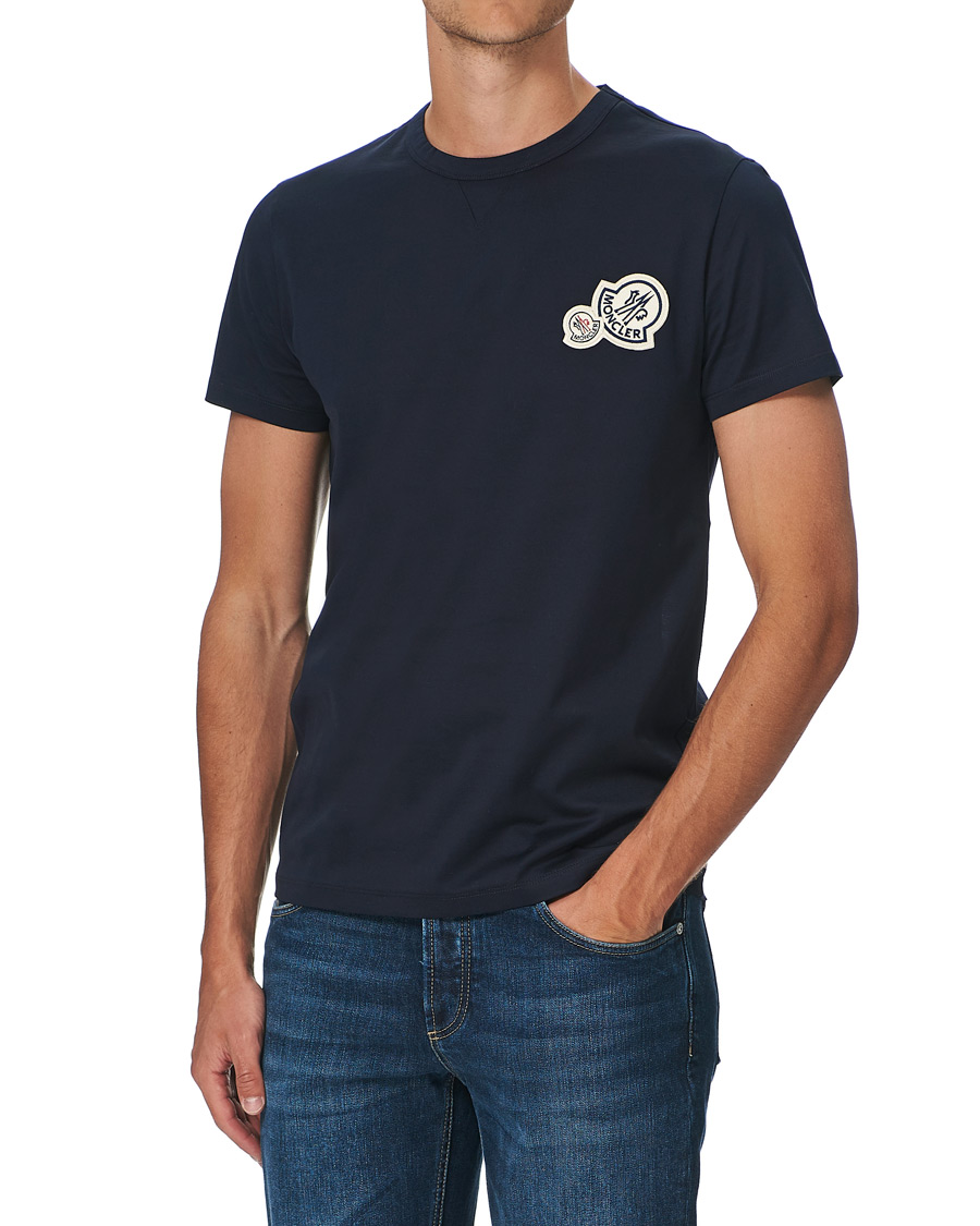 Herren | T-Shirts | Moncler | Patch Logo Tee Navy
