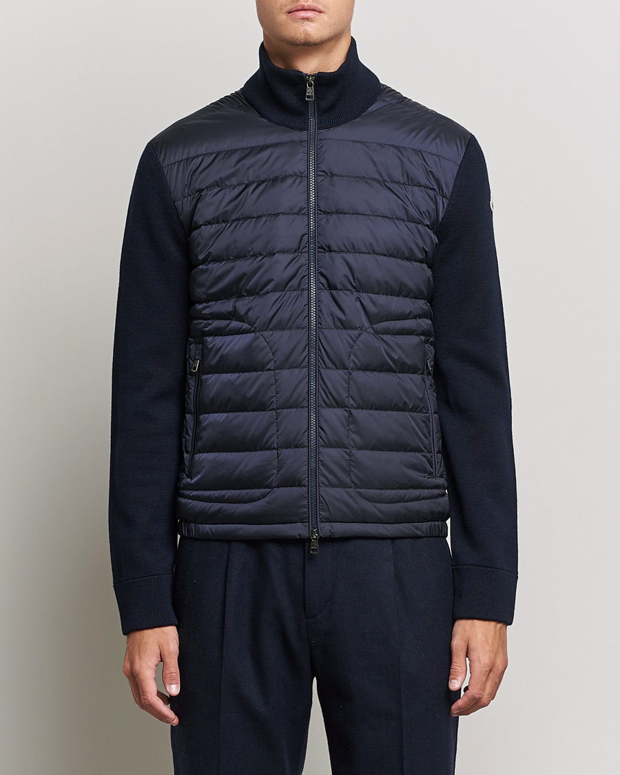 Herren | Pullover | Moncler | Hybrid Zip Sweater Navy