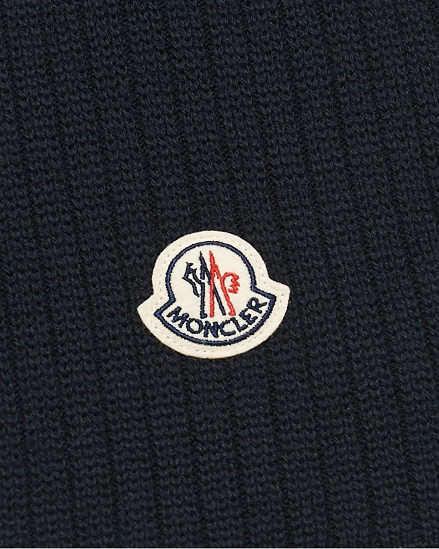 Herren | Moncler Ribbed Wool Scarf Navy | Moncler | Ribbed Wool Scarf Navy