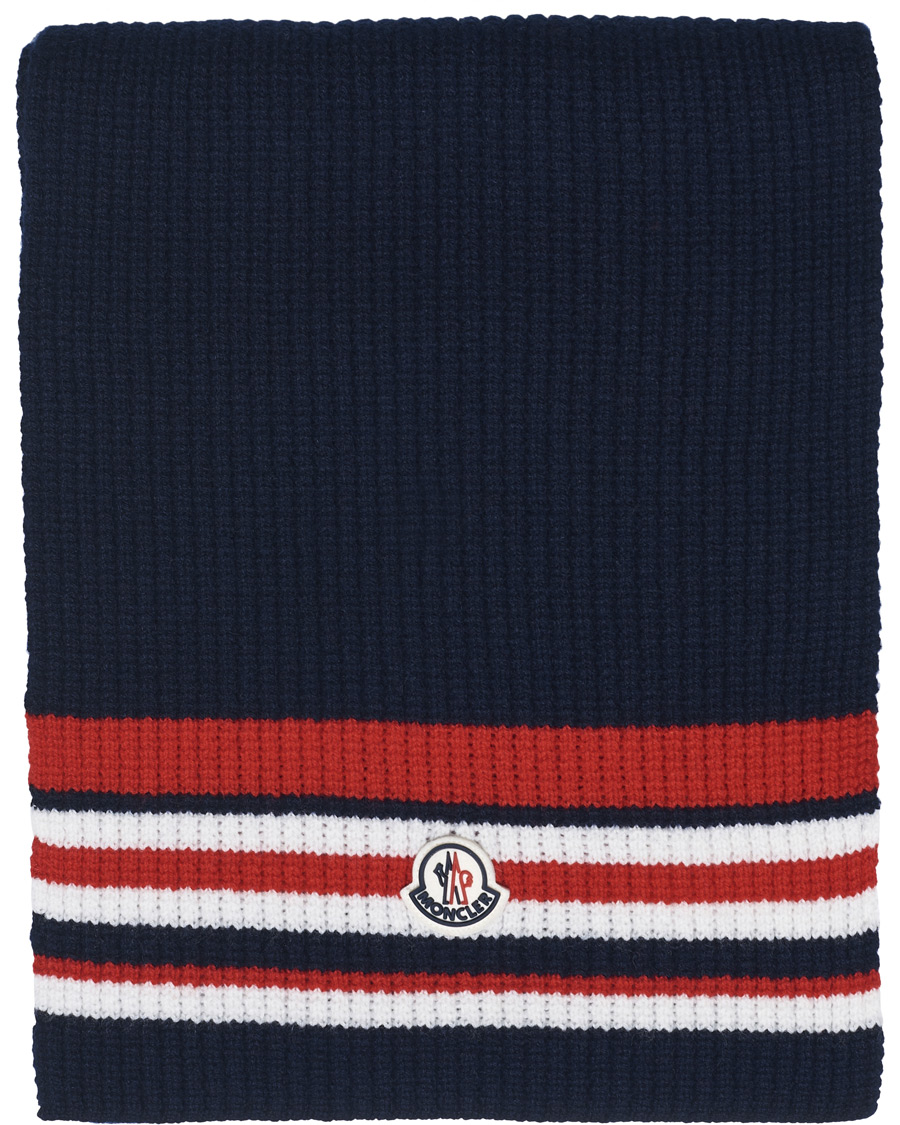 Herren | Moncler Archive Stripe Scarf Navy | Moncler | Archive Stripe Scarf Navy