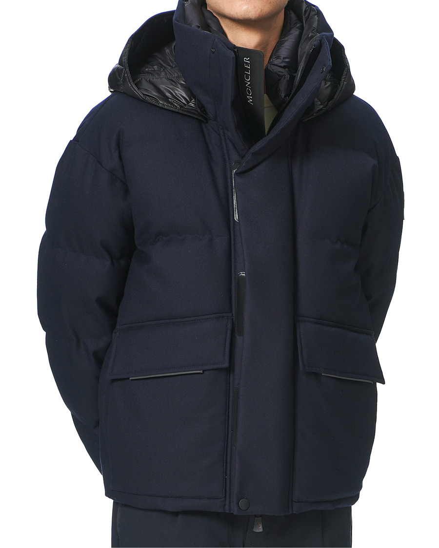 Herren | Jacken | Moncler Grenoble | Gressan English Flannel Down Jacket Navy