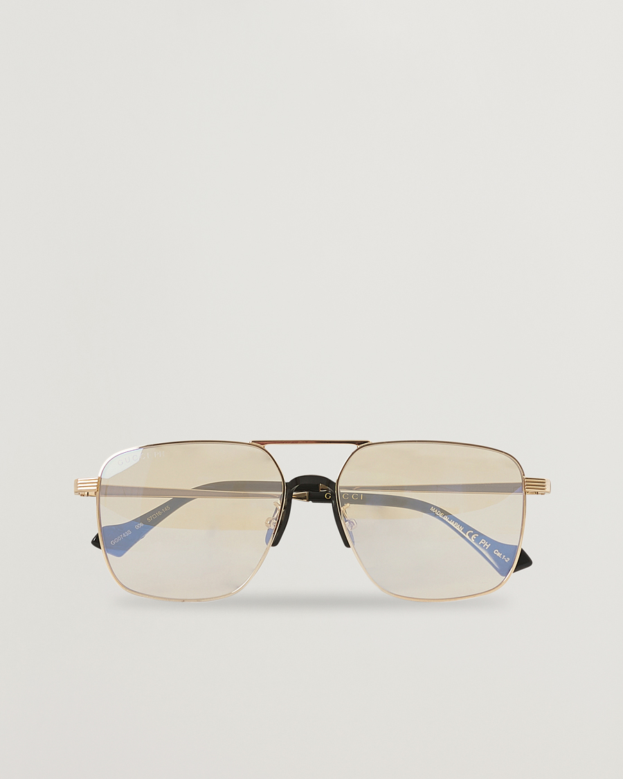 Herren | Gucci GG0743S Photochromic Sunglasses Shiny Endura Gold | Gucci | GG0743S Photochromic Sunglasses Shiny Endura Gold