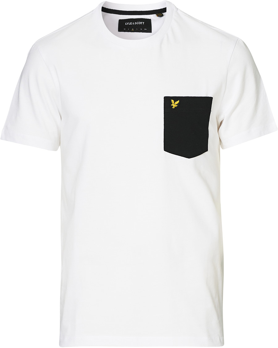 Herren | T-Shirts | Lyle & Scott | Organic Cotton Contrast Pocket Tee White/Jet Black