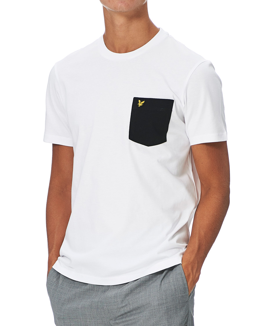 Herren | T-Shirts | Lyle & Scott | Organic Cotton Contrast Pocket Tee White/Jet Black