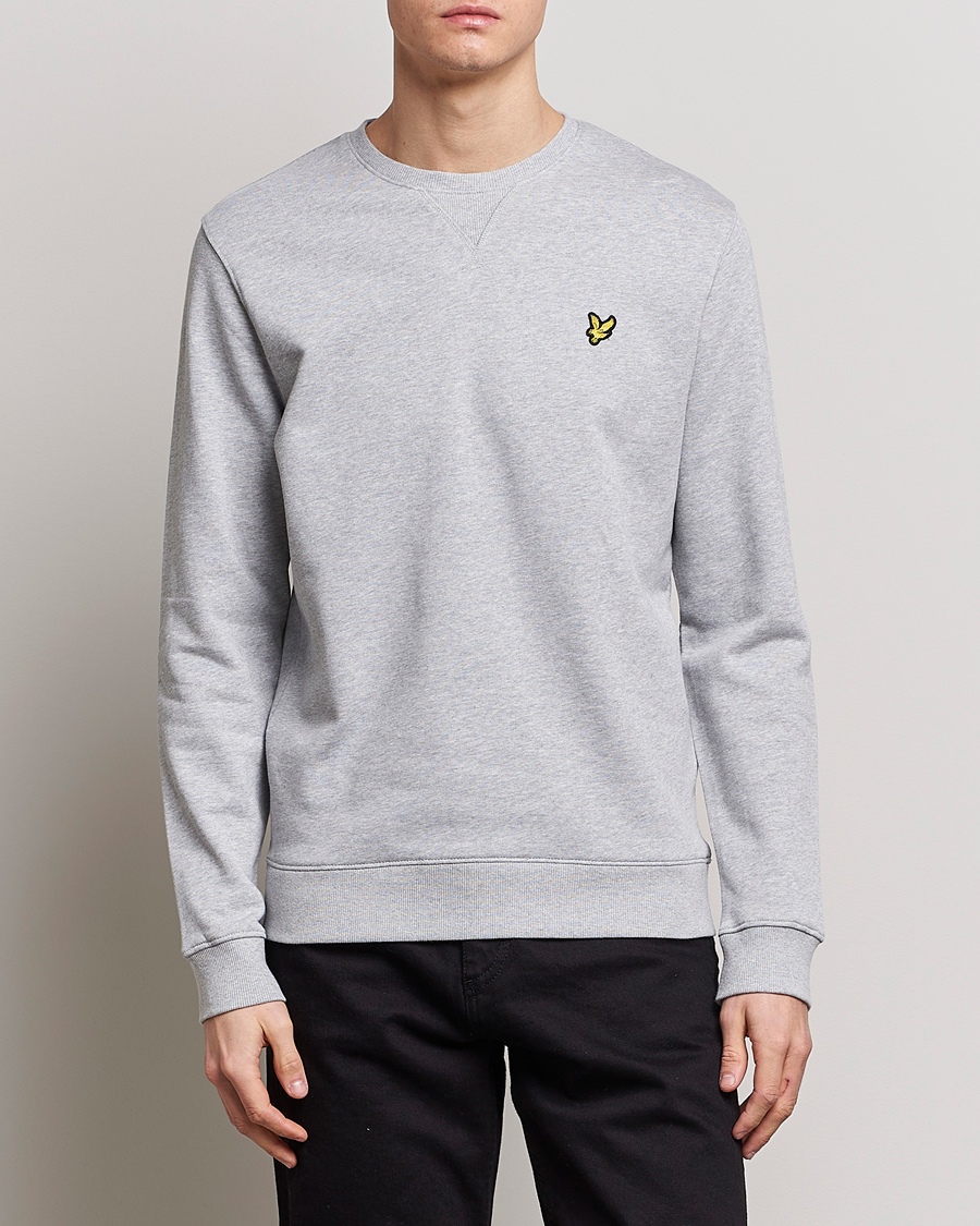 Herren | Lyle & Scott | Lyle & Scott | Crew Neck Cotton Sweatershirt Light Grey Marl