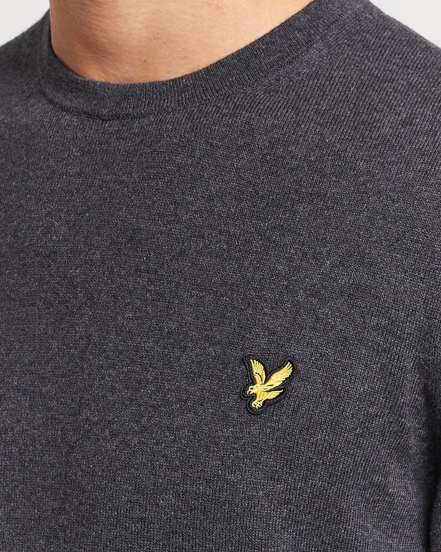 Herren | Pullover | Lyle & Scott | Cotton/Merino Crew Neck Jumper Charcoal Marl