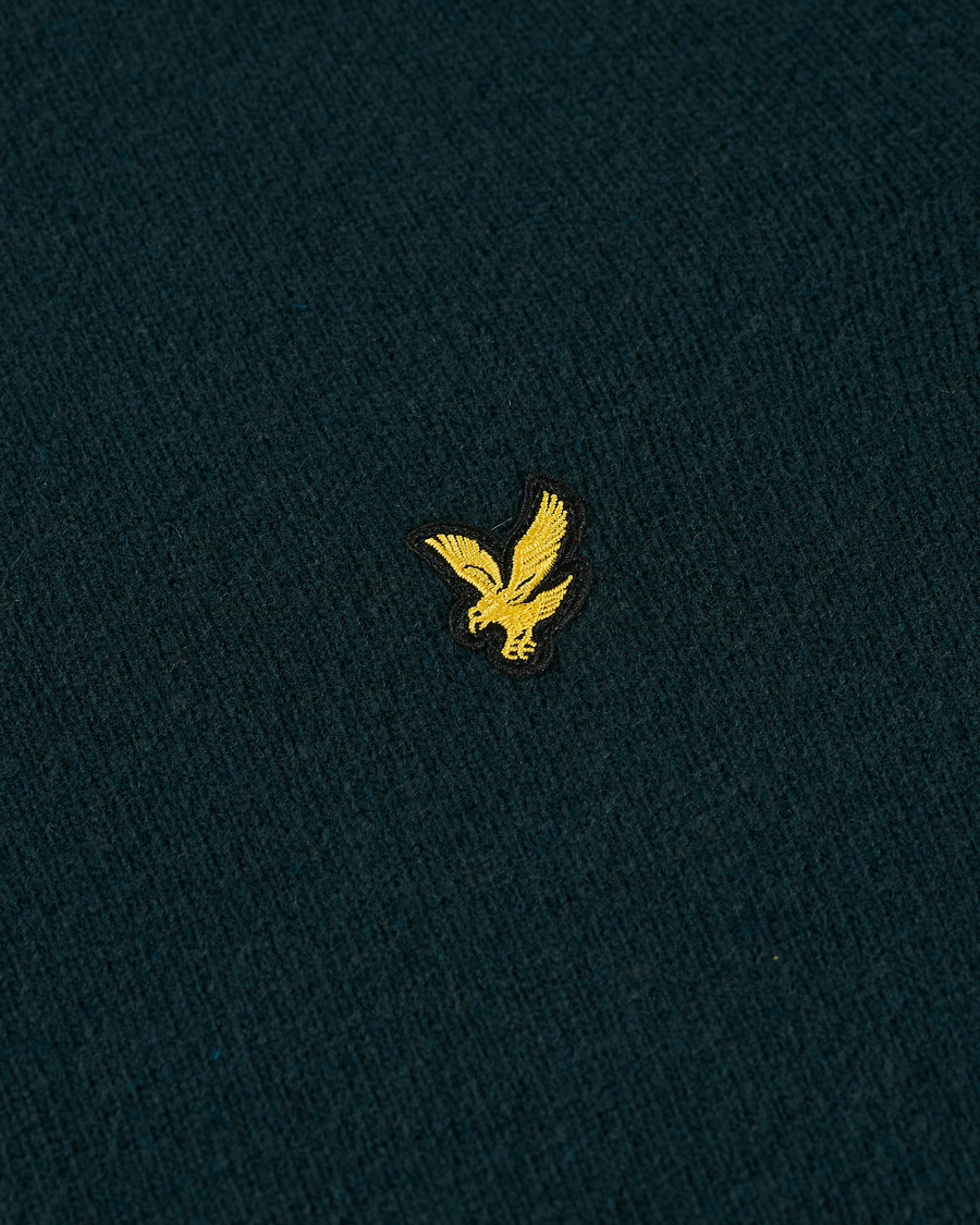 Herren | Pullover | Lyle & Scott | Lambswool Crew Neck Pullover Dark Green Marl