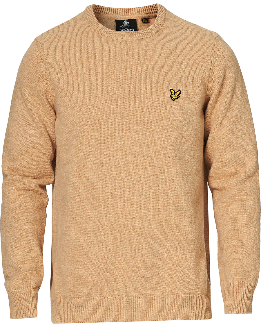 Herren | Pullover | Lyle & Scott | Lambswool Crew Neck Pullover Tan Marl