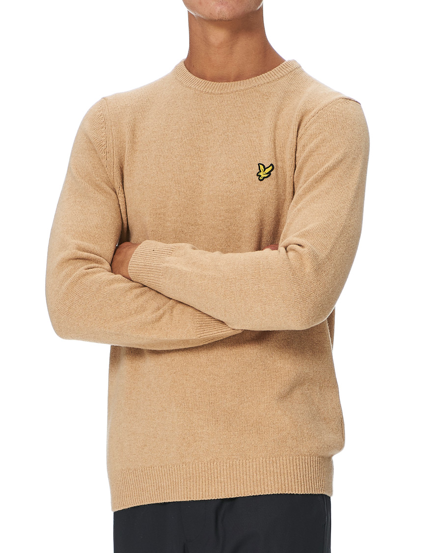 Herren | Pullover | Lyle & Scott | Lambswool Crew Neck Pullover Tan Marl