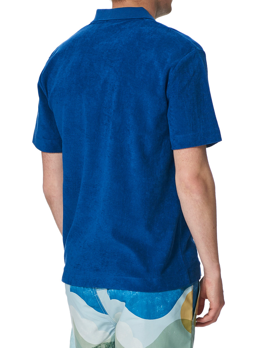 Herren | Poloshirts | Sunspel | Organic Cotton Towelling Polo Blue