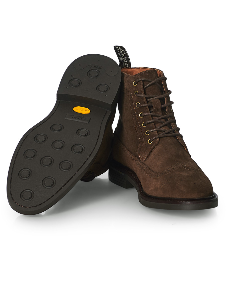Herren | Polo Ralph Lauren Asher Wing Tip Boot Chocolate Brown Suede | Polo Ralph Lauren | Asher Wing Tip Boot Chocolate Brown Suede