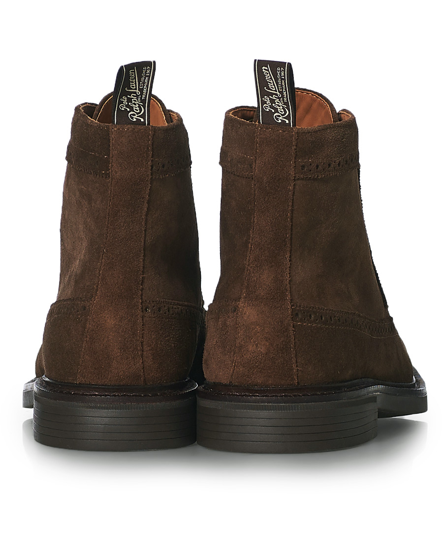 Herren | Polo Ralph Lauren Asher Wing Tip Boot Chocolate Brown Suede | Polo Ralph Lauren | Asher Wing Tip Boot Chocolate Brown Suede