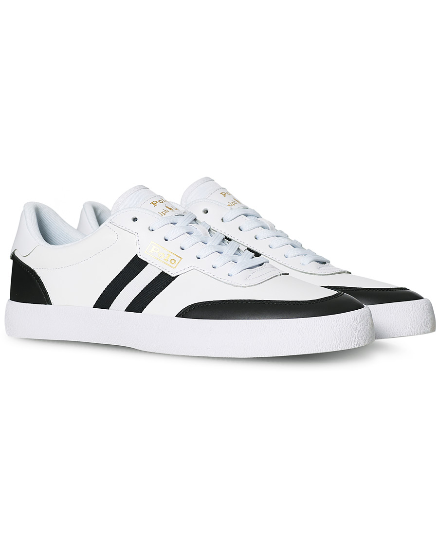 Herren | Polo Ralph Lauren Court Vulc Sneaker White/Black | Polo Ralph Lauren | Court Vulc Sneaker White/Black