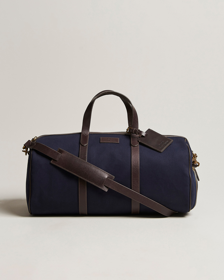 Herren | Polo Ralph Lauren Canvas/Leather Dufflebag Aviator Navy/Brown | Polo Ralph Lauren | Canvas/Leather Dufflebag Aviator Navy/Brown