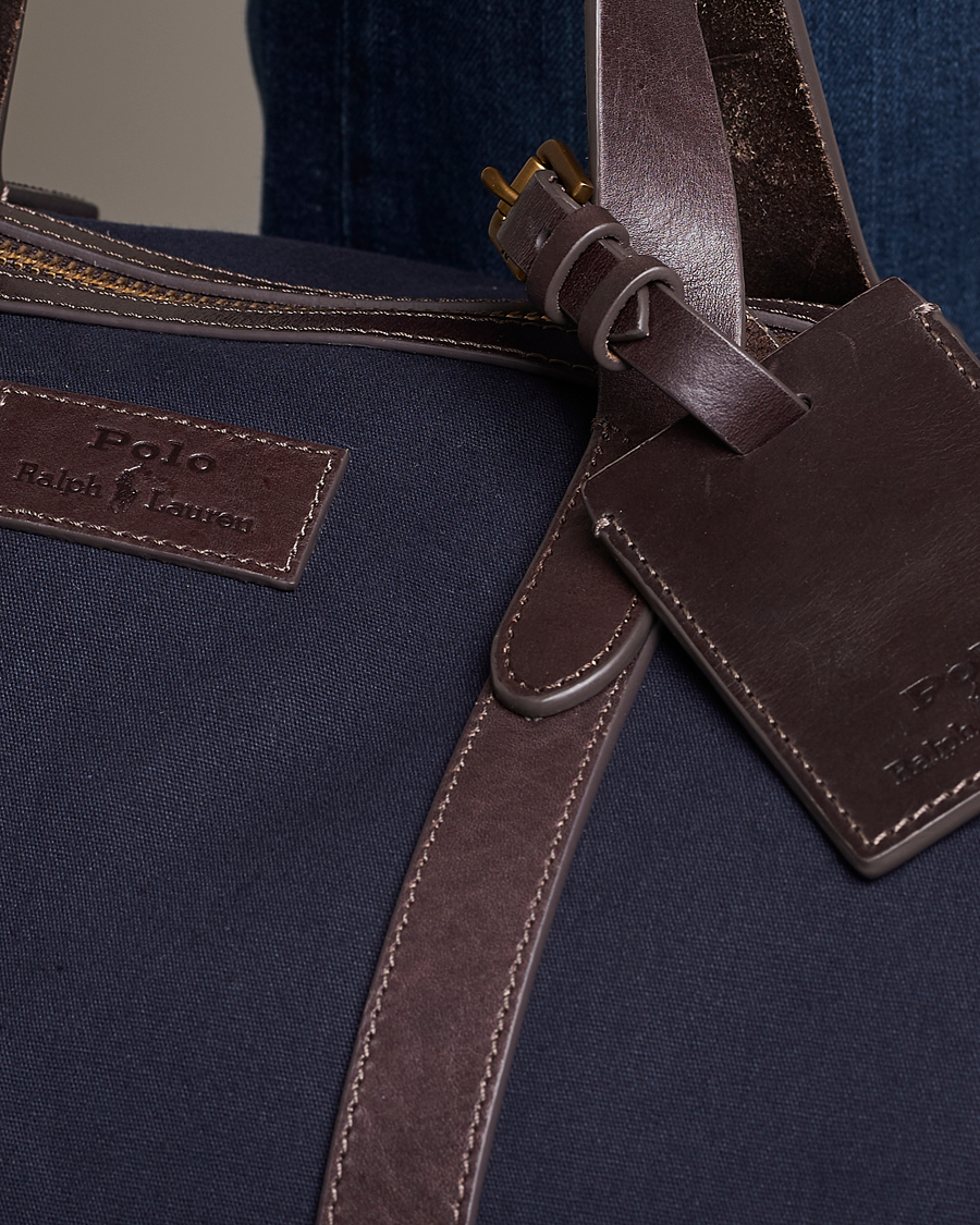 Herren | Polo Ralph Lauren Canvas/Leather Dufflebag Aviator Navy/Brown | Polo Ralph Lauren | Canvas/Leather Dufflebag Aviator Navy/Brown