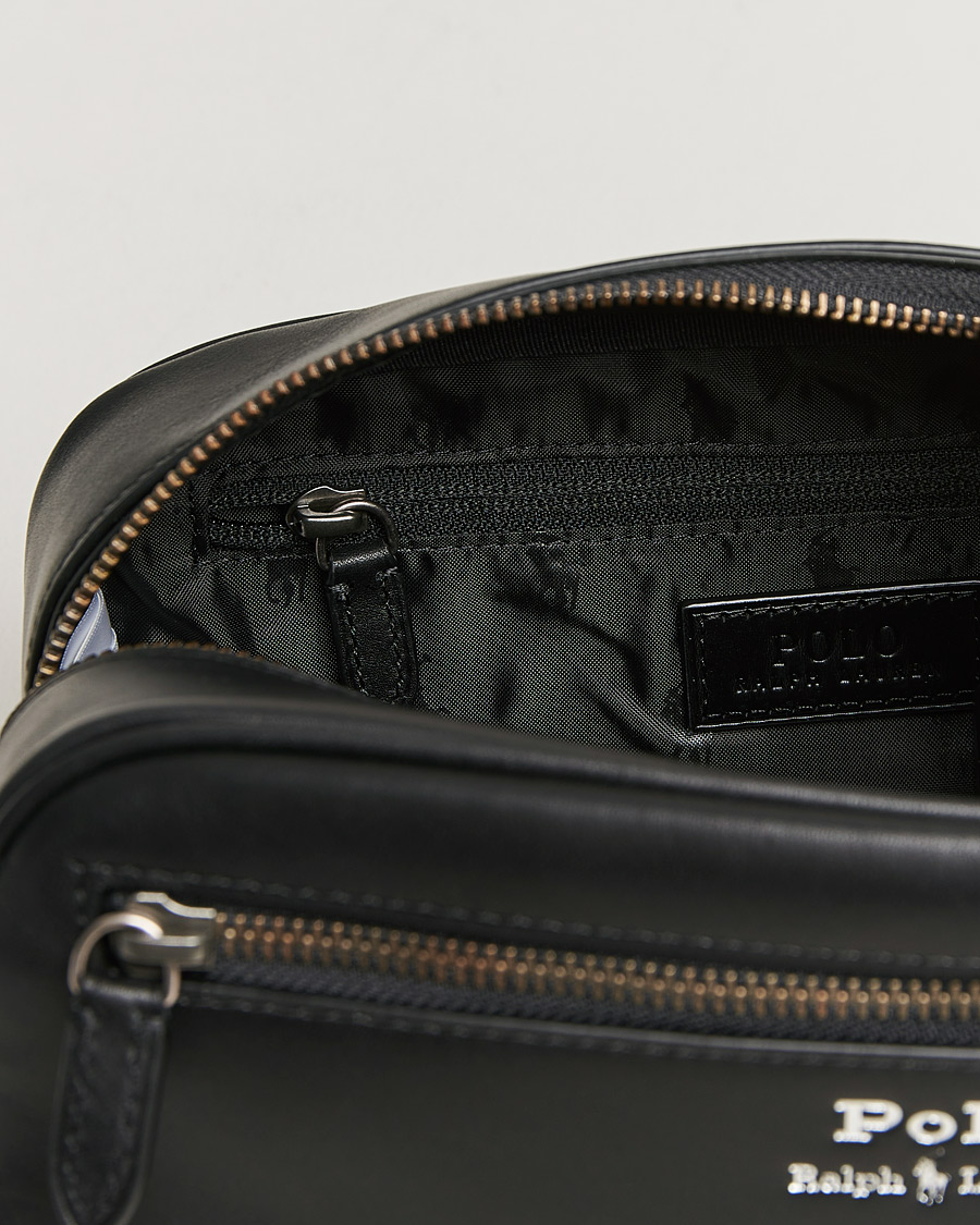Herren | Taschen | Polo Ralph Lauren | Leather Washbag Black