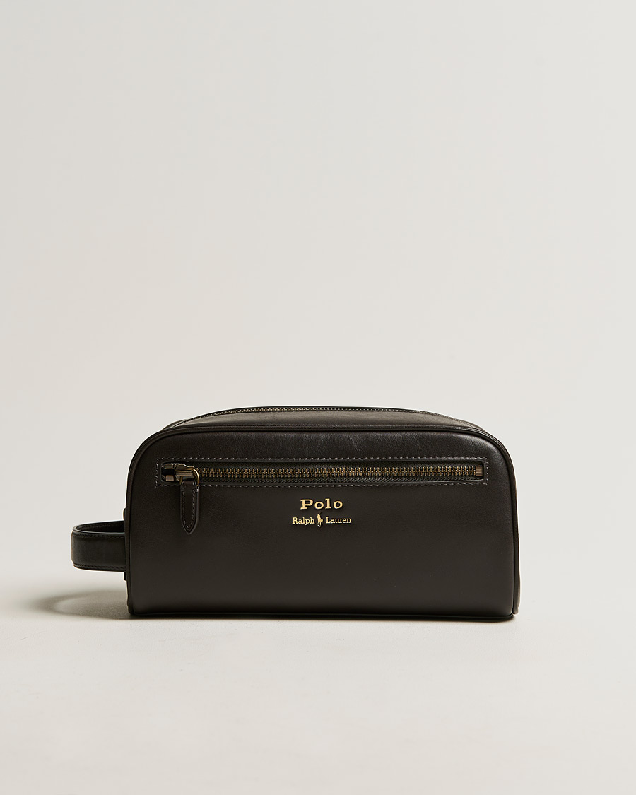 Herren | Polo Ralph Lauren Leather Washbag Brown | Polo Ralph Lauren | Leather Washbag Brown