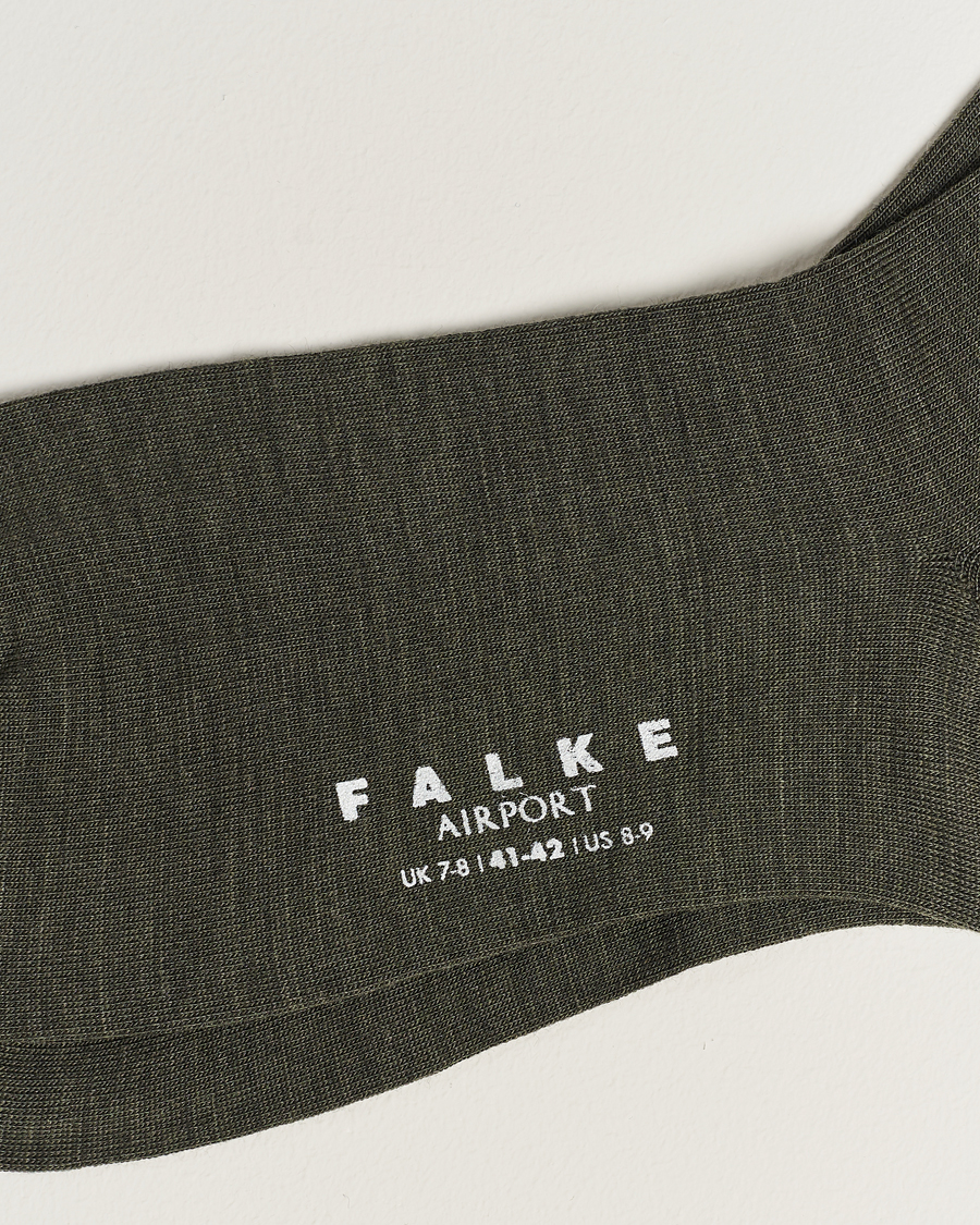 Herren |  | Falke | Airport Socks Green Melange